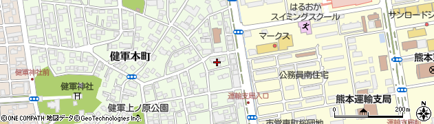 熊本県熊本市東区健軍本町52周辺の地図