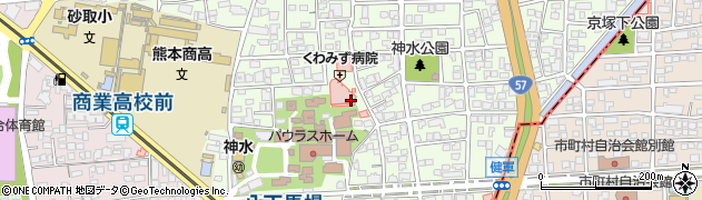 熊本県熊本市中央区神水周辺の地図
