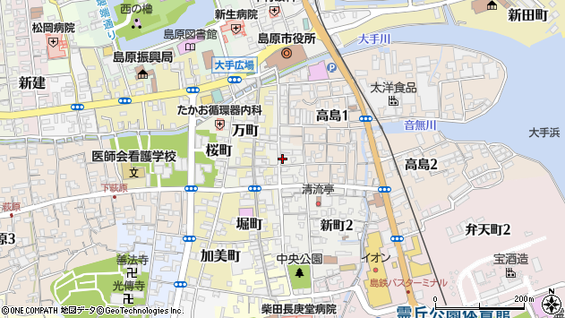 〒855-0803 長崎県島原市新町の地図