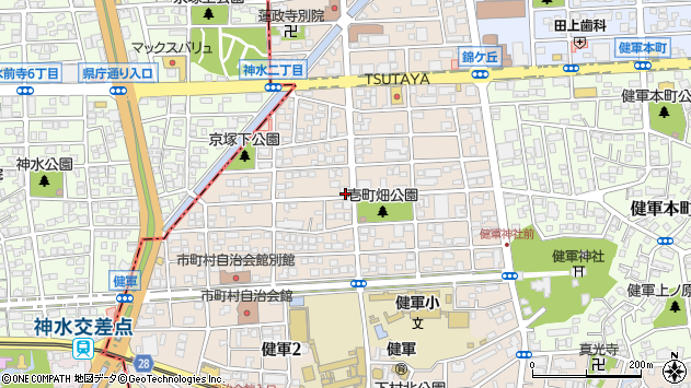 〒862-0911 熊本県熊本市東区健軍の地図