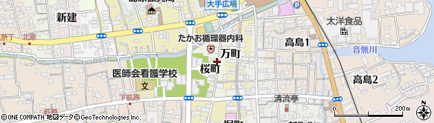 長崎県島原市桜町周辺の地図