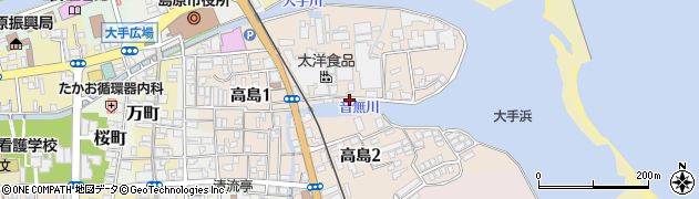 長崎県島原市高島周辺の地図