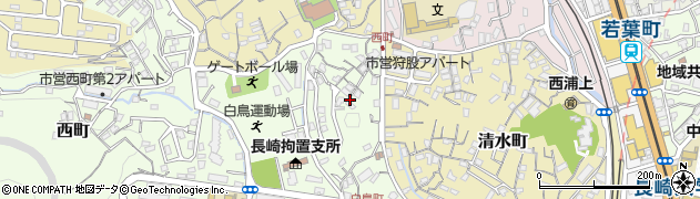 長崎県長崎市白鳥町周辺の地図