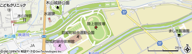 益城町陸上競技場周辺の地図