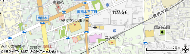 カレーハウスＣｏＣｏ壱番屋ワンダーシティ南熊本店周辺の地図