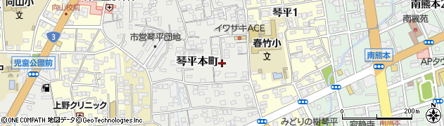 琴平本町公園周辺の地図