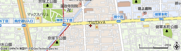 熊本交通タクシー株式会社周辺の地図