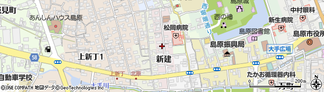 長崎県島原市新建周辺の地図