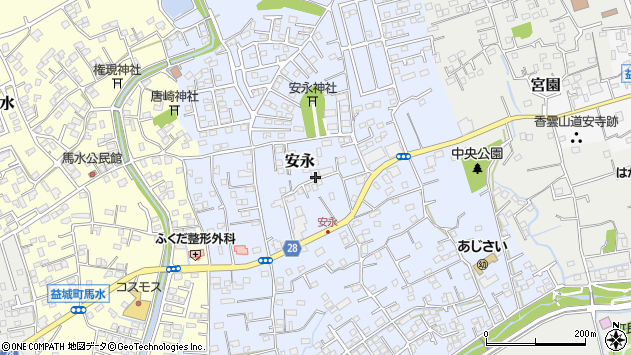 〒861-2231 熊本県上益城郡益城町安永の地図