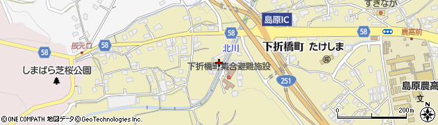 長崎県島原市下折橋町3731周辺の地図