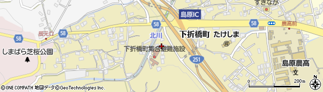 長崎県島原市下折橋町3734周辺の地図