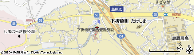 長崎県島原市下折橋町3732周辺の地図