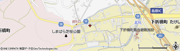長崎県島原市下折橋町3602周辺の地図