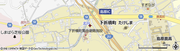 長崎県島原市下折橋町3738周辺の地図