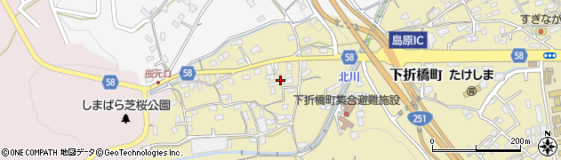 長崎県島原市下折橋町3650周辺の地図
