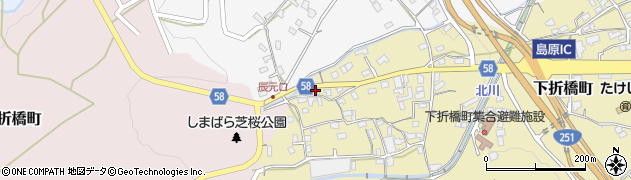 長崎県島原市下折橋町3527周辺の地図