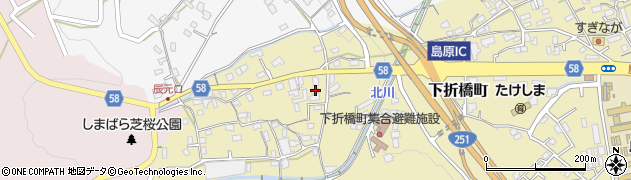 長崎県島原市下折橋町3648周辺の地図