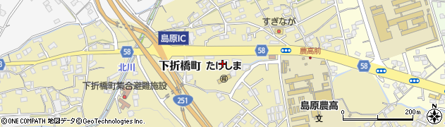 長崎県島原市下折橋町3802周辺の地図