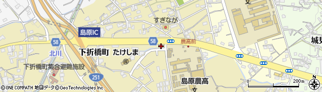 長崎県島原市下折橋町3821周辺の地図