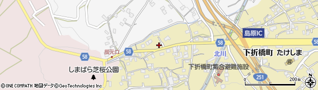 長崎県島原市下折橋町3515周辺の地図