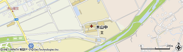 益城町立木山中学校周辺の地図