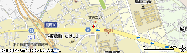 長崎県島原市下折橋町3839周辺の地図
