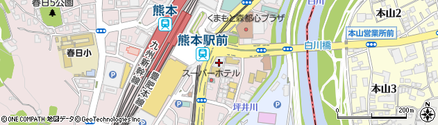 九州労働金庫熊本駅前支店周辺の地図