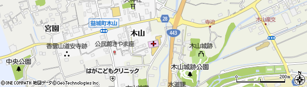 益城町文化会館周辺の地図