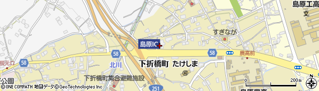 長崎県島原市下折橋町3785周辺の地図