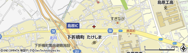長崎県島原市下折橋町3803周辺の地図