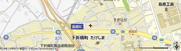 長崎県島原市下折橋町3809周辺の地図