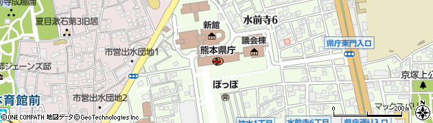 熊本県庁周辺の地図