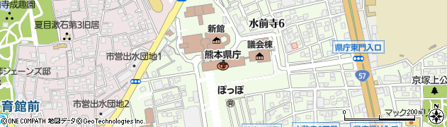 熊本県庁新産業振興局　企業立地課・企業誘致第４班周辺の地図