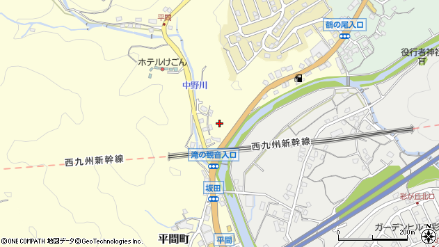 〒851-0136 長崎県長崎市平間町の地図