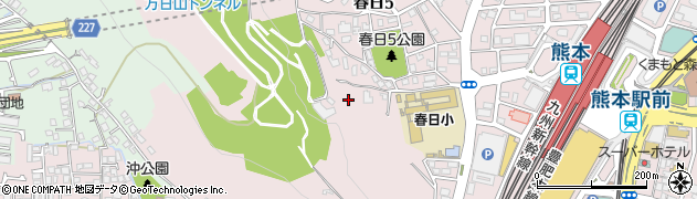 熊本県熊本市西区春日周辺の地図