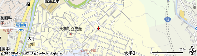 長崎県長崎市大手周辺の地図