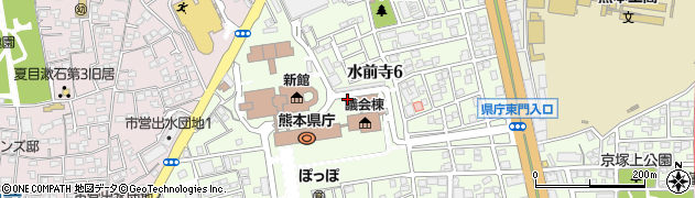熊本県警察本部　拳銃・覚醒剤相談電話周辺の地図