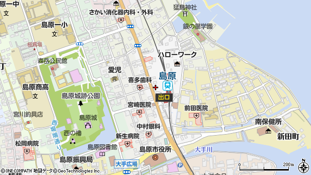〒855-0042 長崎県島原市片町の地図
