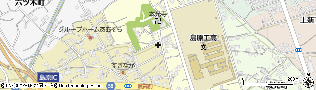 長崎県島原市下折橋町3867周辺の地図