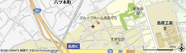 長崎県島原市下折橋町3451周辺の地図