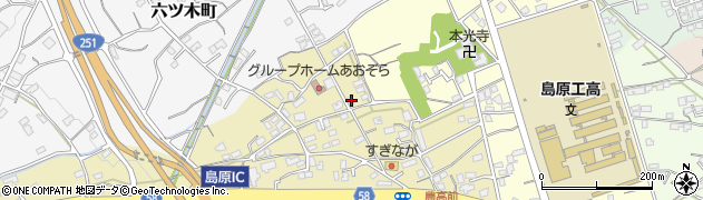 長崎県島原市下折橋町3420周辺の地図