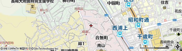 長崎県長崎市音無町周辺の地図