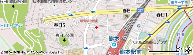 タイムズ熊本駅新幹線口駐車場周辺の地図