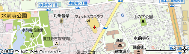 熊本テルサ予約周辺の地図