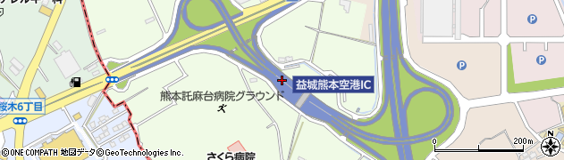 益城熊本空港ＩＣ周辺の地図