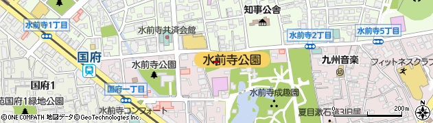 水前寺駐車場周辺の地図