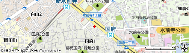 熊本第一信用金庫水前寺支店周辺の地図