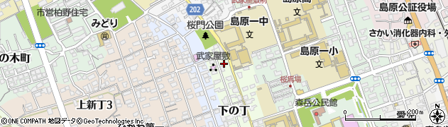 鉄砲町武家屋敷周辺の地図