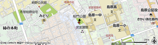 桜門公園周辺の地図