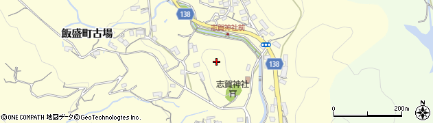 長崎県諫早市飯盛町古場周辺の地図